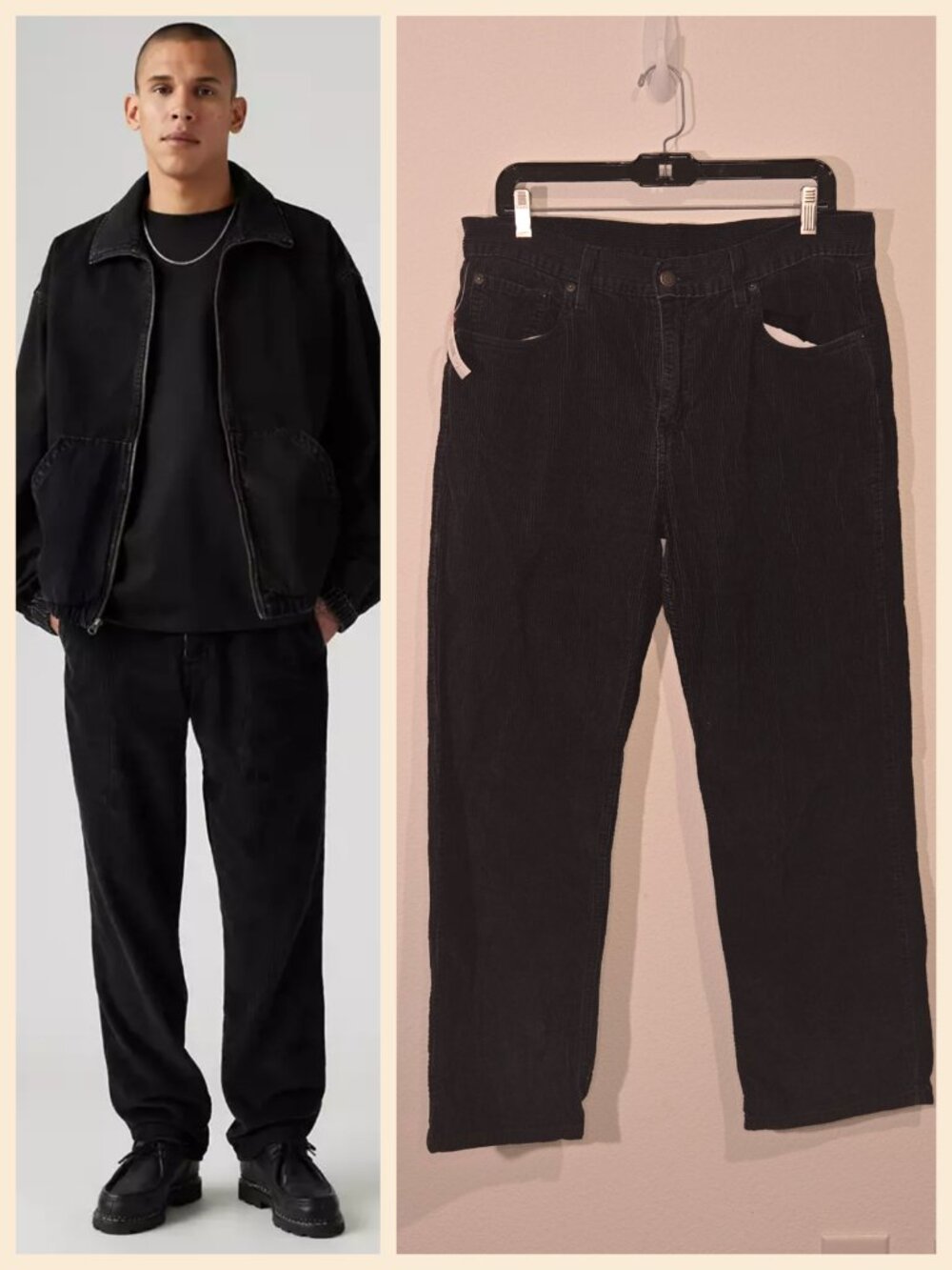 Levi's Straight Fit Corduroy Chinos 31X30 Black Gently USed